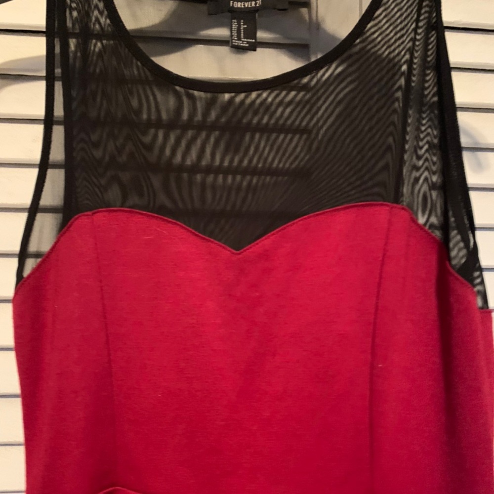 red mesh top dress - Picture 2 of 4